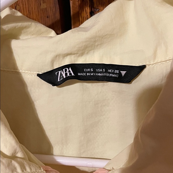 Zara Pastel Yellow and Pink Cropped Windbreaker Jacket - Picture 6 of 8